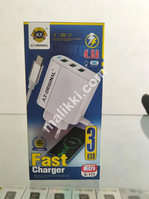 A.T original 4.5A 3 USB Fast Charger-0