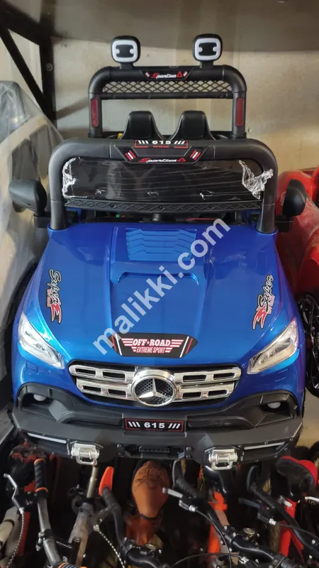 Blue Car Operated with Accelerator With 2 years Motor Warranty -0