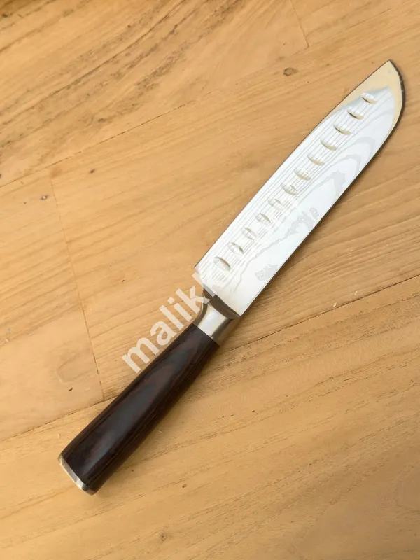  Kitchen knife - 1 piece - Santoku knife - Carbon Steel - Wood - Japan - 1 pcs professional knife