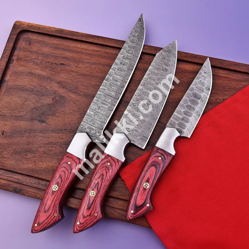 Kitchen knife - Chef's knife - Pakaa wood, folded steel