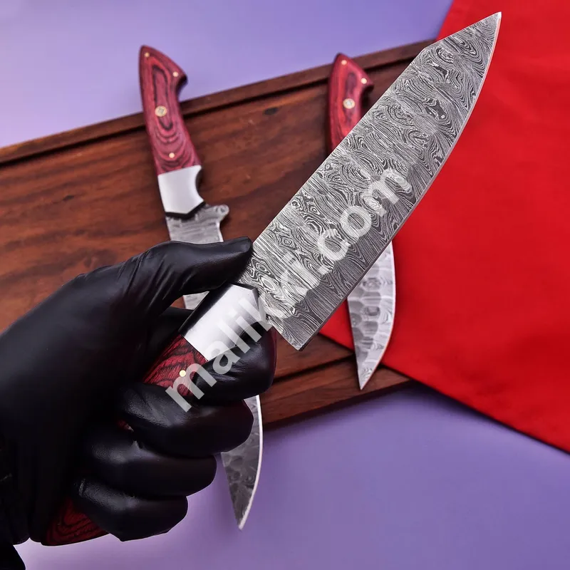 Kitchen knife - Chef's knife - Pakaa wood, folded steel