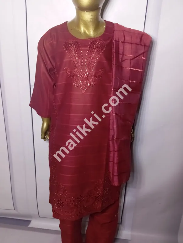 لڑکیوں کے لیے ڈوریا کاٹن 3 پی سیز شلوار قمیض سوٹ