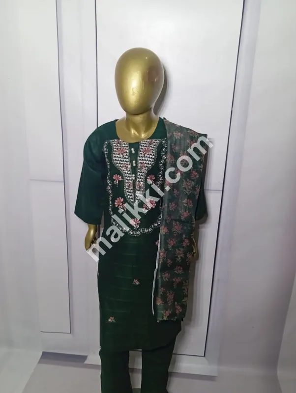 لڑکیوں کے لیے ڈوریا کاٹن 3 پی سیز شلوار قمیض سوٹ