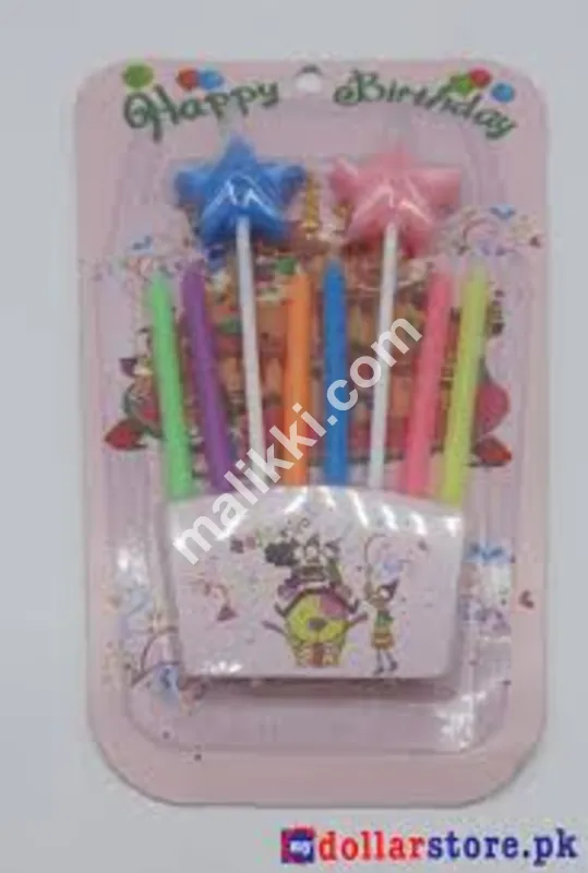 ہیپی برتھ ڈے کینڈلز 8 پی سیز