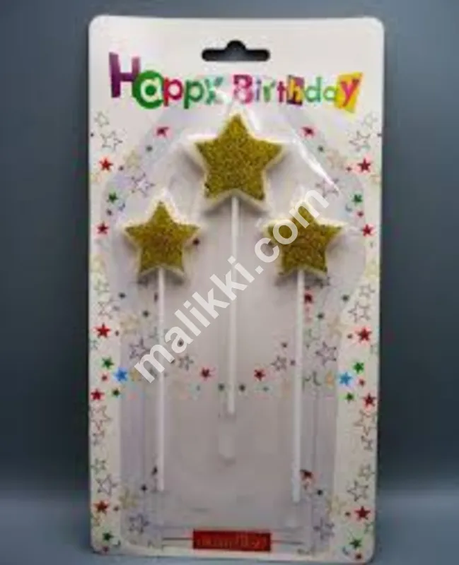 Star Candle Party Cake Decoration Pencil Candle-0