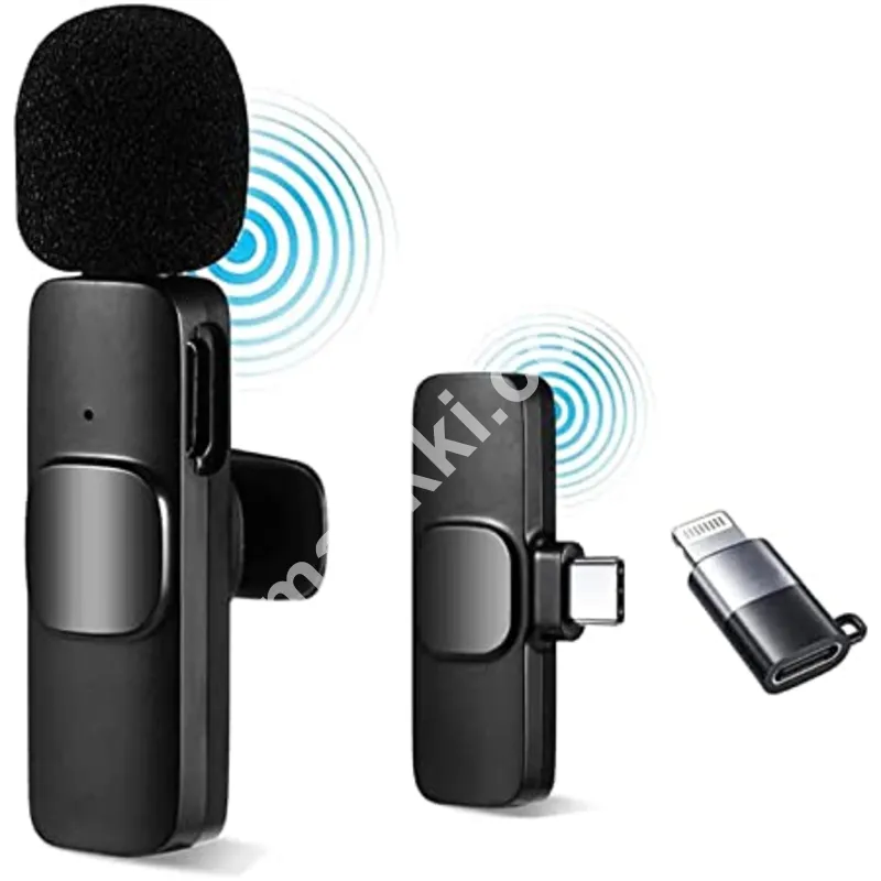 BOYA BYMW3 Wireless MIC Dual MICROPHONE Vlogging Mic, For Podcast, Interviews, with Microphone for Type C, Android, IOS Lightining & 3.5mm Jack