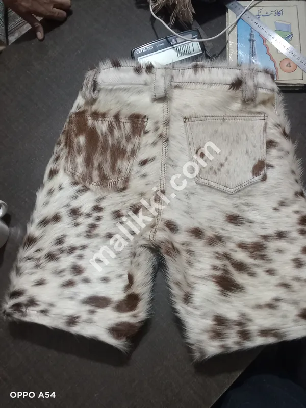 cow hair leather short