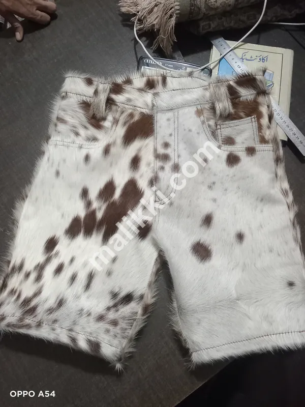 cow hair leather short