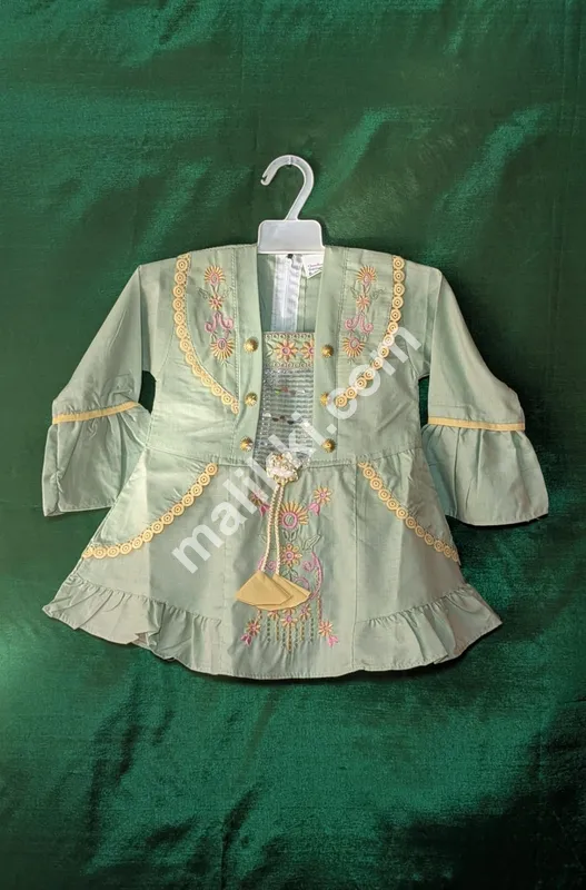 Kids Frok With Trouser Light Green-0