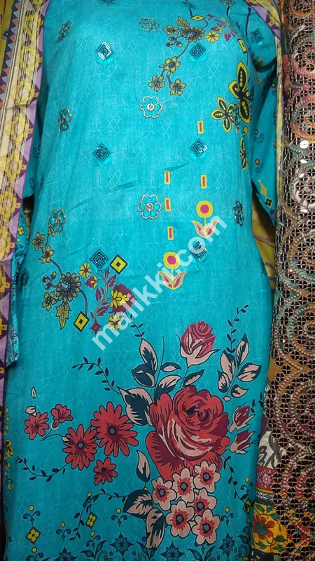 Lawn Fabric Shalwar Kameez Suit for Ladies