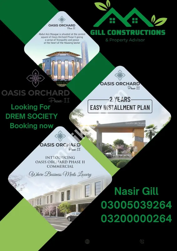 5 Marla Plots Available on Installments in Oasis Orchard Phase-II  -0