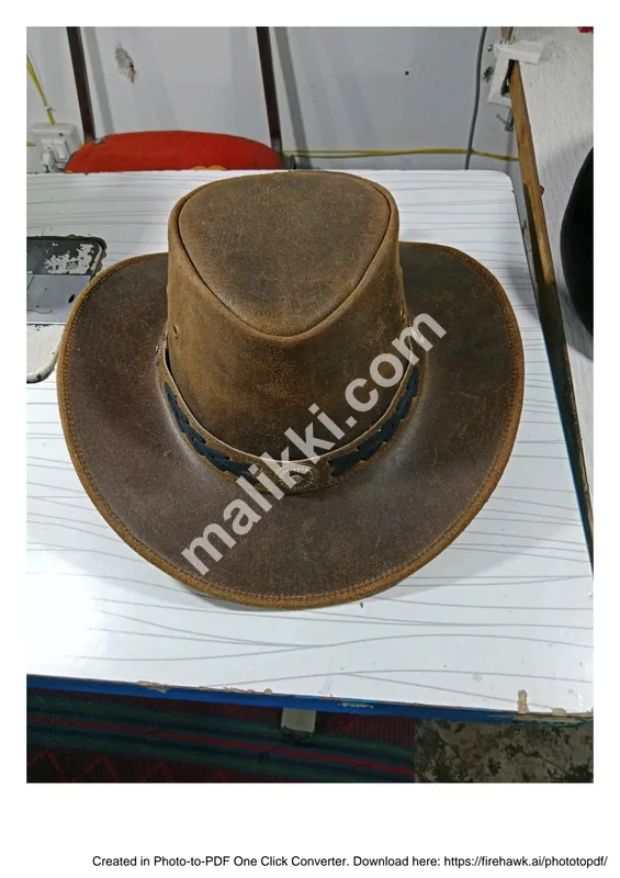 cow boy leather hat 