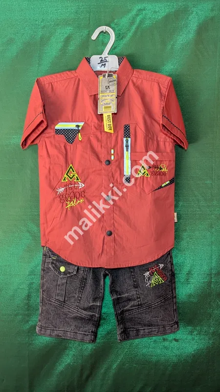 Kids Pent Shirt Orange-0