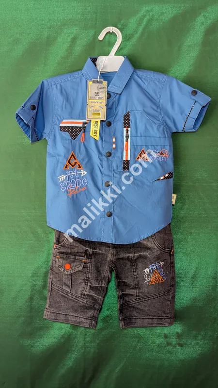 Kids Pent Shirt Blue-0