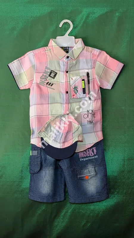 Kids Pent Shirt With Cap-0