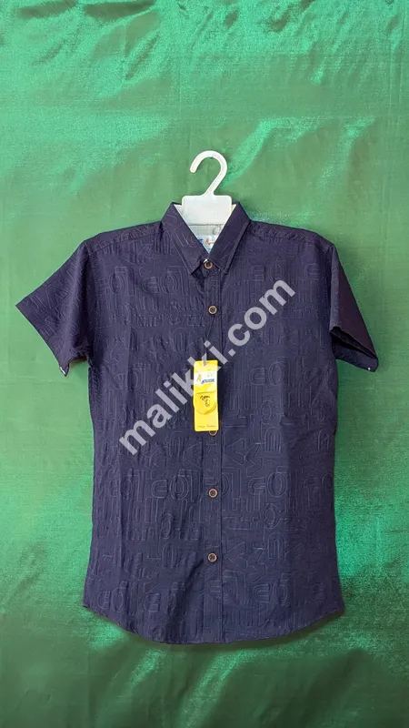 Blue Half Sleeve Shirt-0