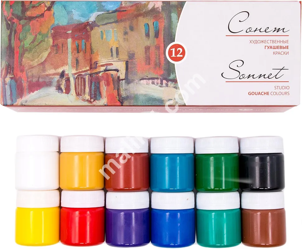 3k Sonnet  High Quality Gouache Paint Set (12 x 40 ml)