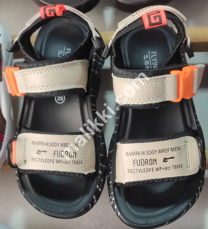 White Fudron Sandal For Boys