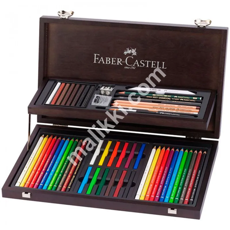 Art set the FABER-CASTELL Art & Graphic Compendium, 54 subject, wooden box-0
