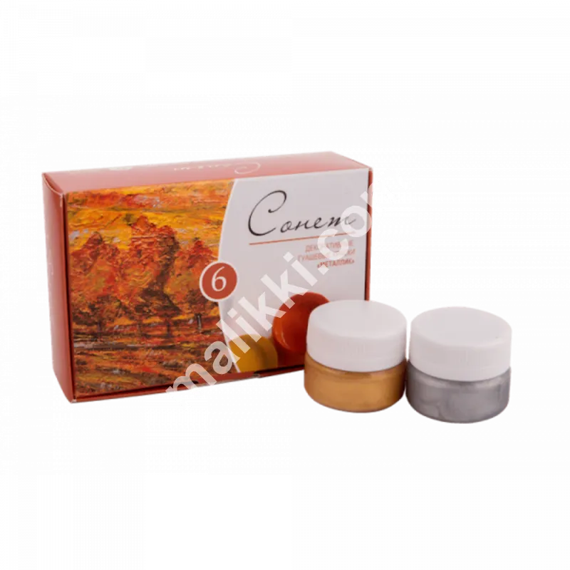 3k Sonnet Metallic Gouache Set  6 x 20ml Jars