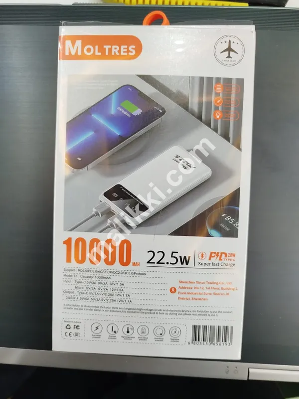 Moltres 10000MAh Power Bank 22.5Watt with LED Display