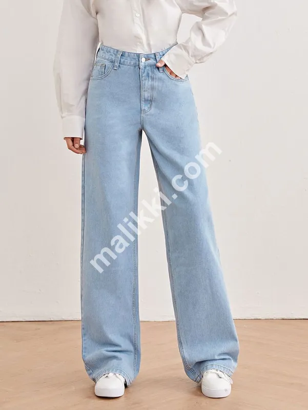 زارا خواتین اونچی کمر والی چوڑی ٹانگوں والی جینز