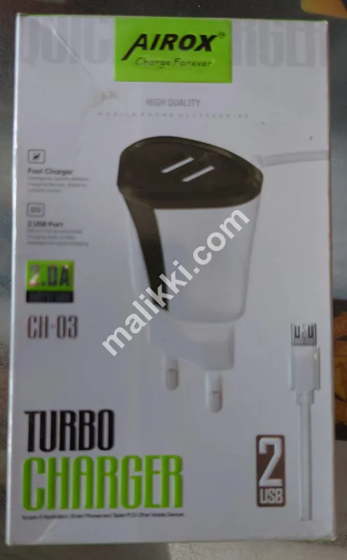 Airox Charger 2.0A With 2 USB Charging Ports