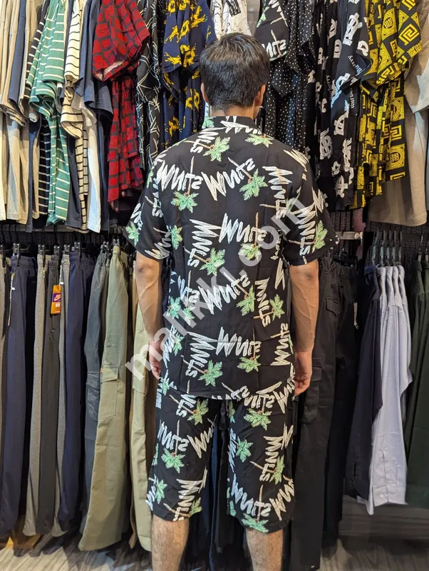 Linen Black Floral Tracksuit