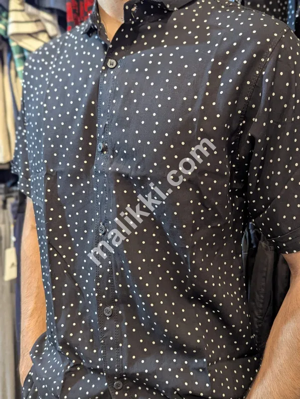 Linen Black Dotted Tracksuit