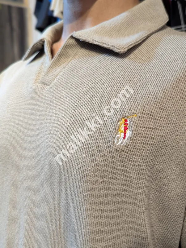 Old Money Beige Polo Shirt