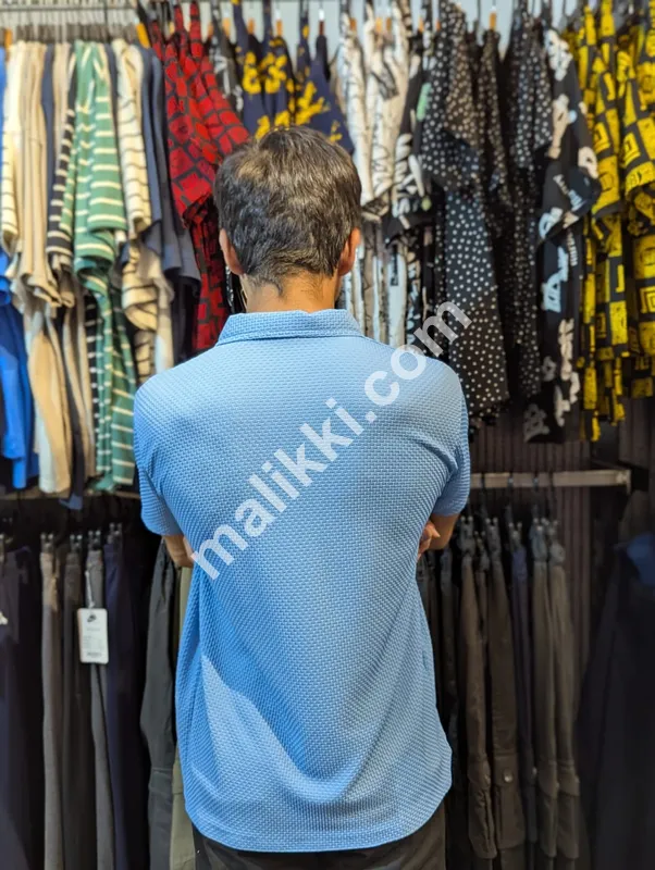 China Fabric Sky Blue Polo Shirt