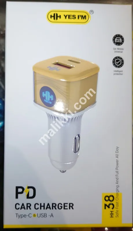 HH PD Car Charger Type C & USB A-0