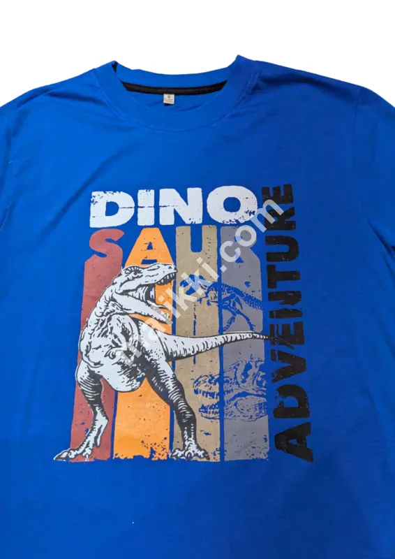 MEN BLUE DINOSAUR T-SHIRT