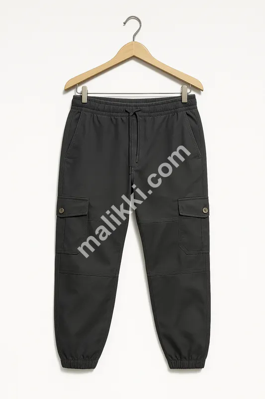 Men Black Cargo Pent
