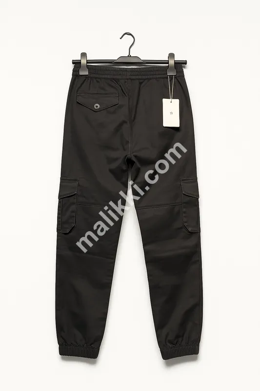 Men Black Cargo Pent