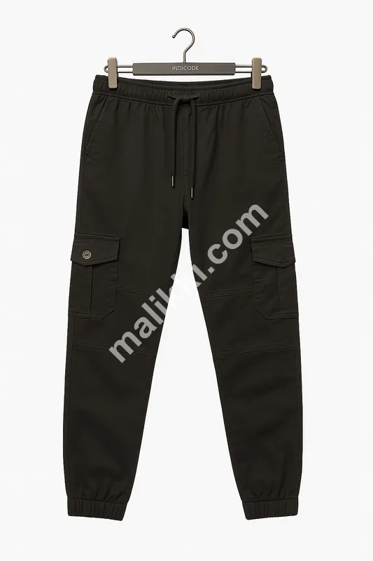 Men Black Cargo pent