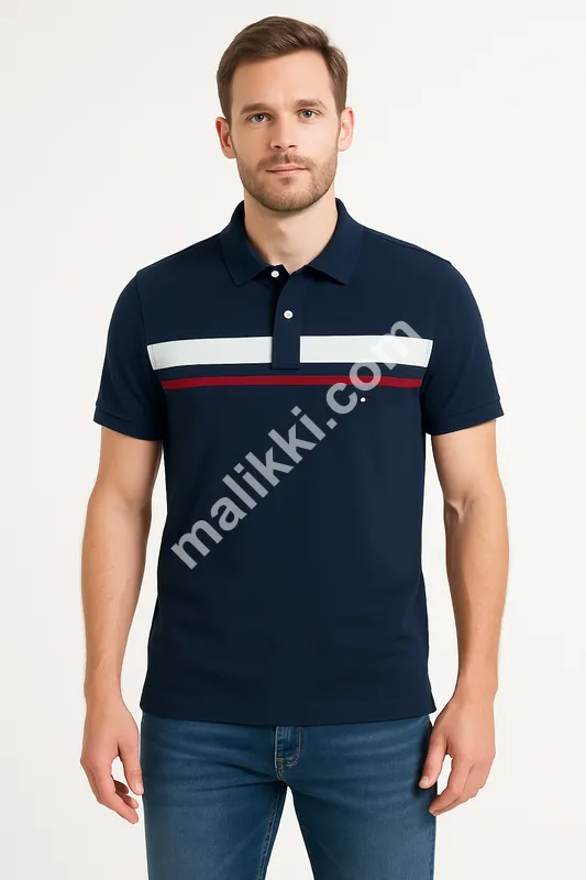 Men Blue Polo Shirt-0
