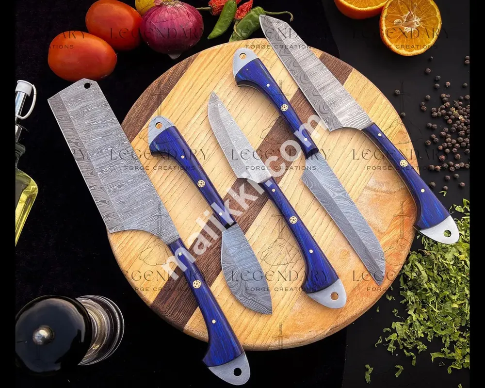 Damascus Knife Chef Set