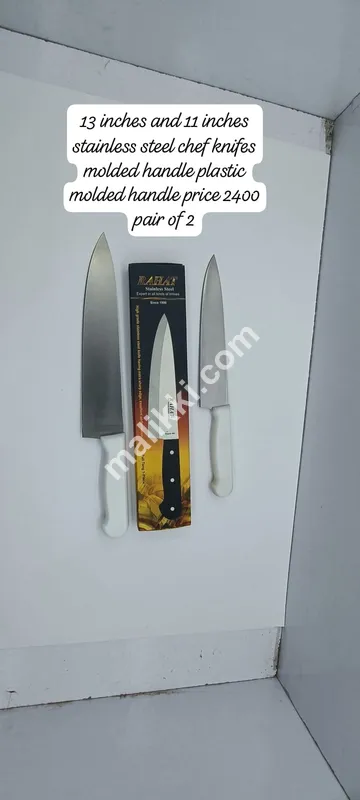 Stainless Chef Knifes Molded Handle Plastic