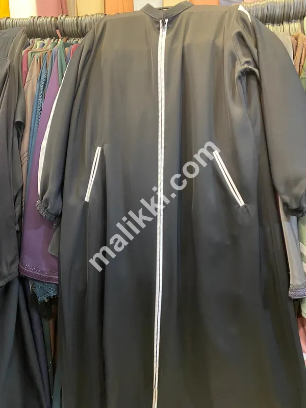 Nida Fabric Zipper Abaya with Pockets