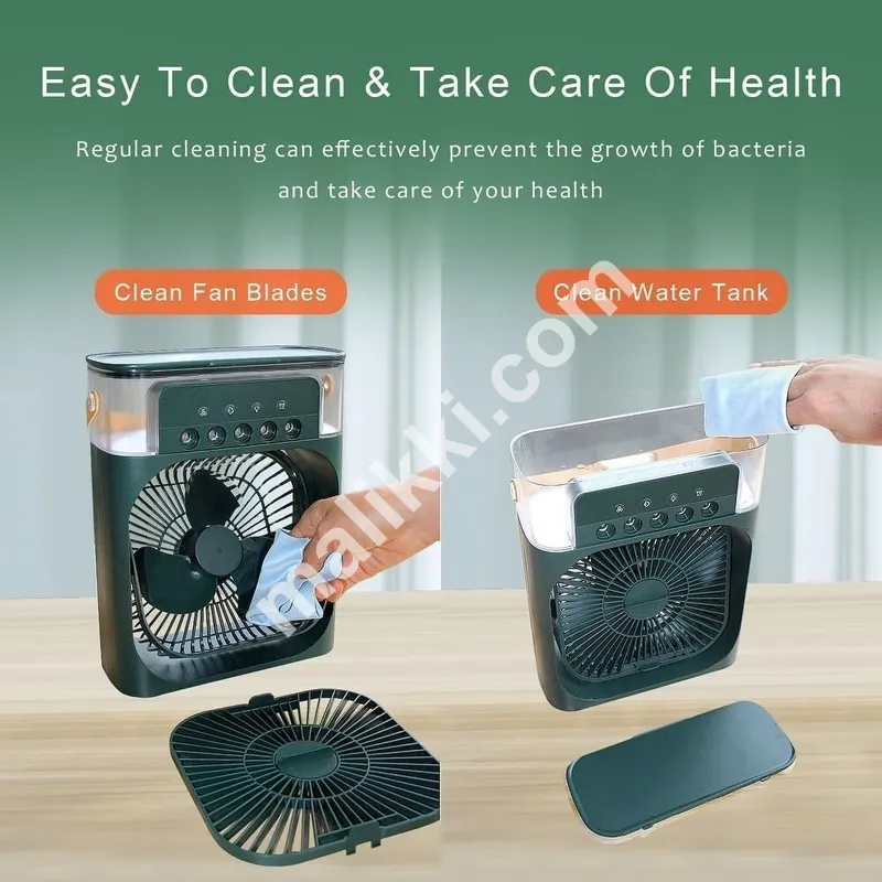 BIG Portable Fan Mini Air Cooler USB Type C Night Light Water Mist Fan