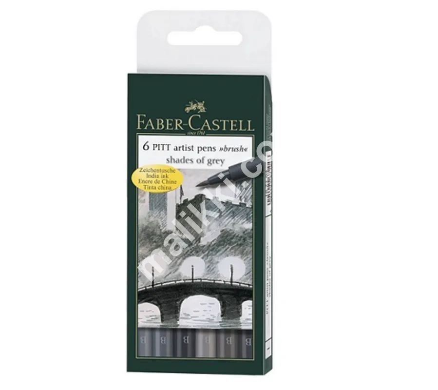 Faber Castell Pitt Artist Pen Shades of Gray 6-Pcs Set