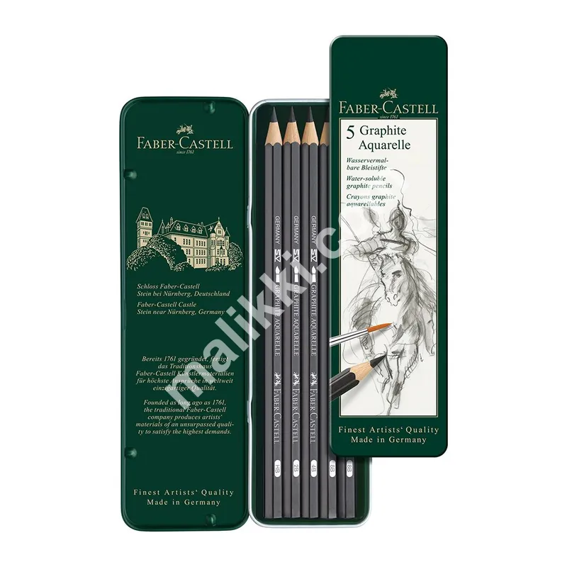 Faber-Castell Graphite Aquarelle Pencils Tin of 5
