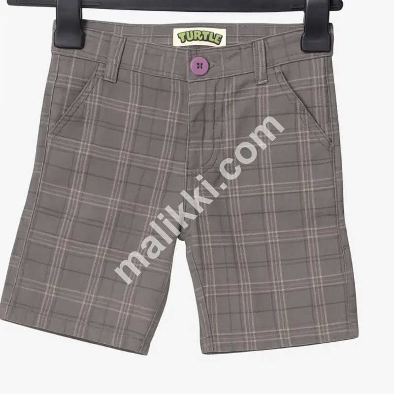 Gray Strips Premium Quality Kids Shorts -0