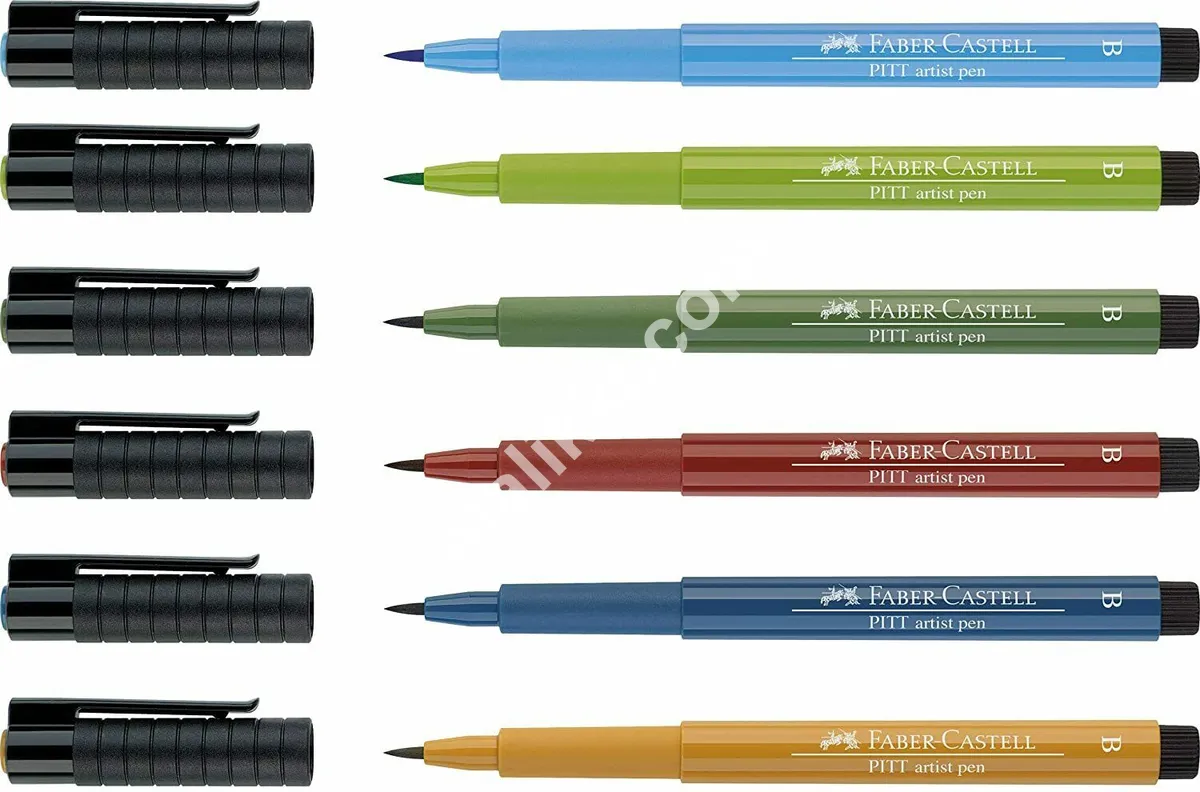 Faber Castell Pack Of 6 Pitt Artist Landscape Color Pen Set