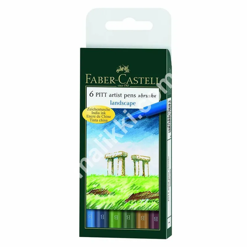Faber Castell Pack Of 6 Pitt Artist Landscape Color Pen Set