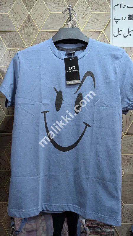Sky Blue Wink Kids T Shirt