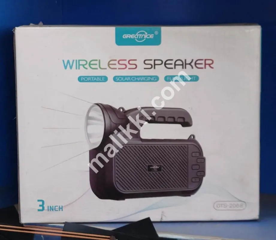 Wireless Speaker 3 Inch with Solar Charging and Flashlight
