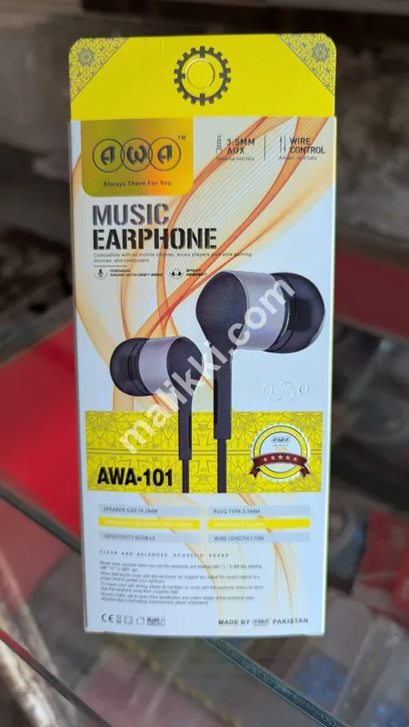 AWA Music Earphone AWA-101 | 2 in 1 Universal HiFi Sound