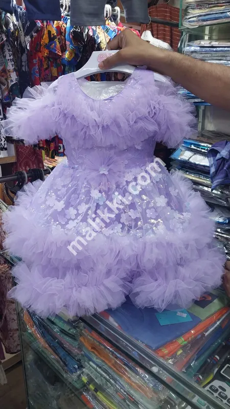 بیبی گرلز کے لیے lilac باربی فراک-0
